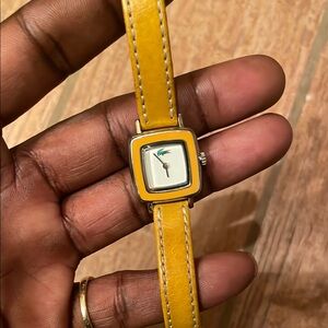 Lacoste Yellow Square Face Watch